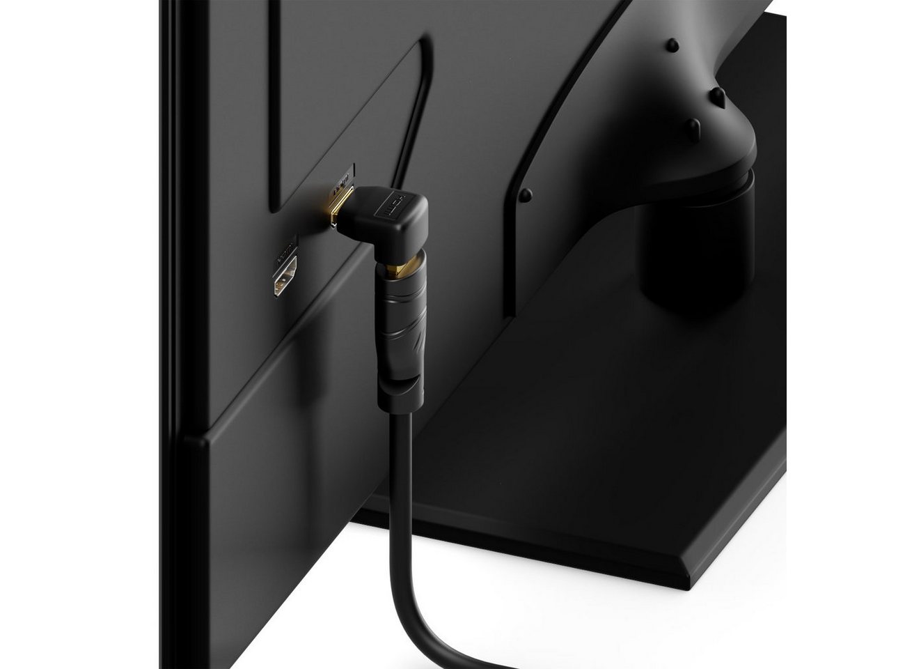deleyCON deleyCON 2 HDMI 270° Winkeladapter im Set HDMI Typ A 4K UHD 3D FullHD HDMI-Kabel Bild 4