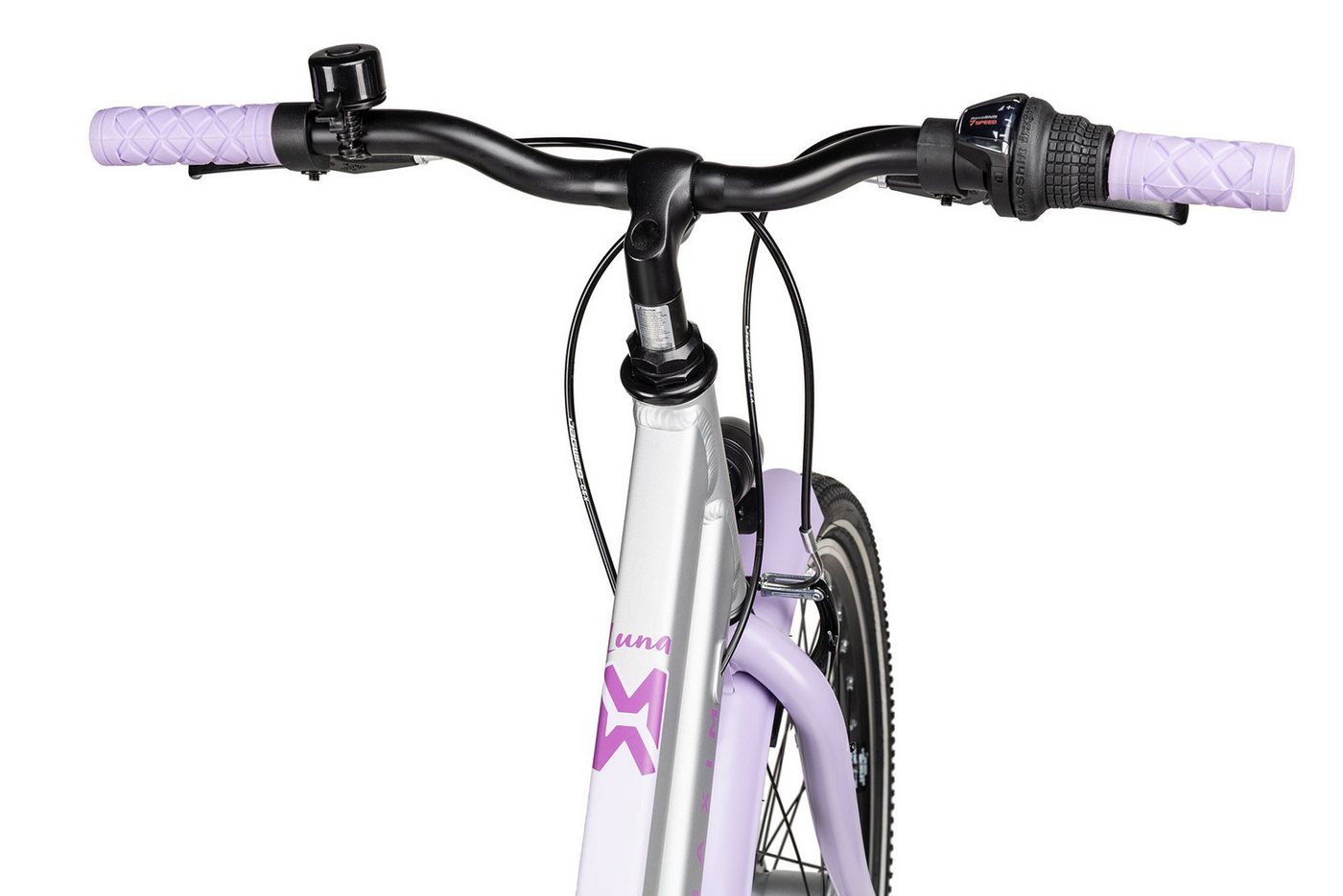 Maxim Kinderfahrrad Maxim Luna 24-7, 7 Gang Shimano Tourney RD-TY300 Schaltwerk, Kettenschaltung, Straßenausstattung violett/rosa Bild 4