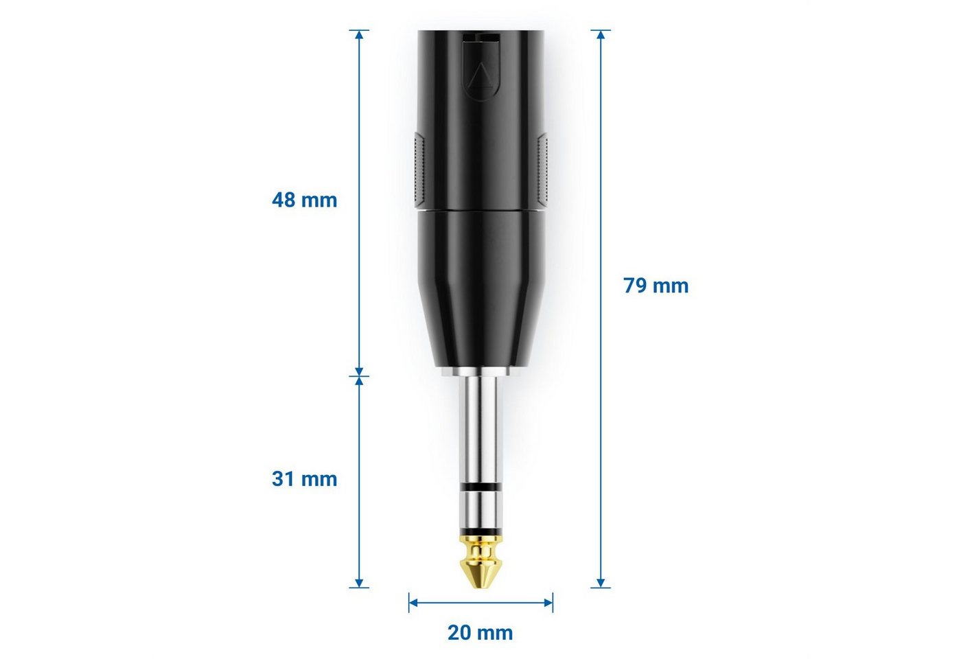 deleyCON deleyCON Audio Adapter XLR auf 6,3mm Stereo Klinke XLR Stecker auf Audio-Kabel Bild 4