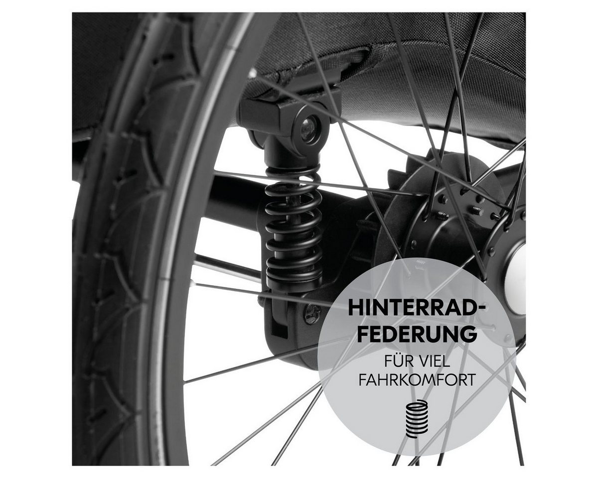 Hauck Fahrradkinderanhänger Dryk Duo Plus - Black, Fahrradanhänger Buggy für 2 Kinder mit Regen-& Sonnenschutz bis 44 kg Bild 2