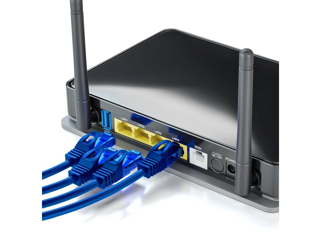 deleyCON deleyCON 1,5m CAT6 Patchkabel Netzwerkkabel Ethernet LAN DSL Kabel LAN-Kabel Bild 4