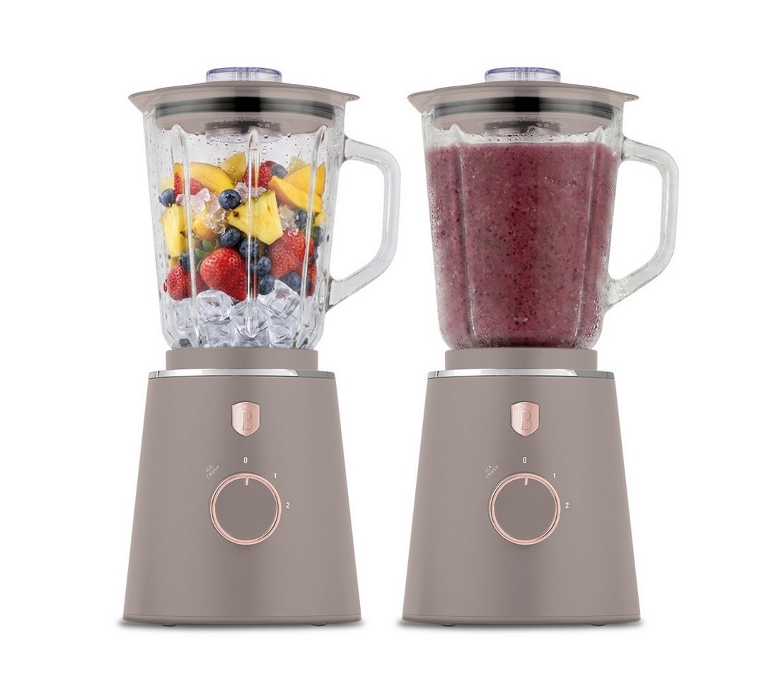 BerlingerHaus Standmixer BH 9819, 1000 W, 1,5 L Glasbehälter, 1000 W, Ice-Crush Funktion, Edelstahlmesser Bild 2