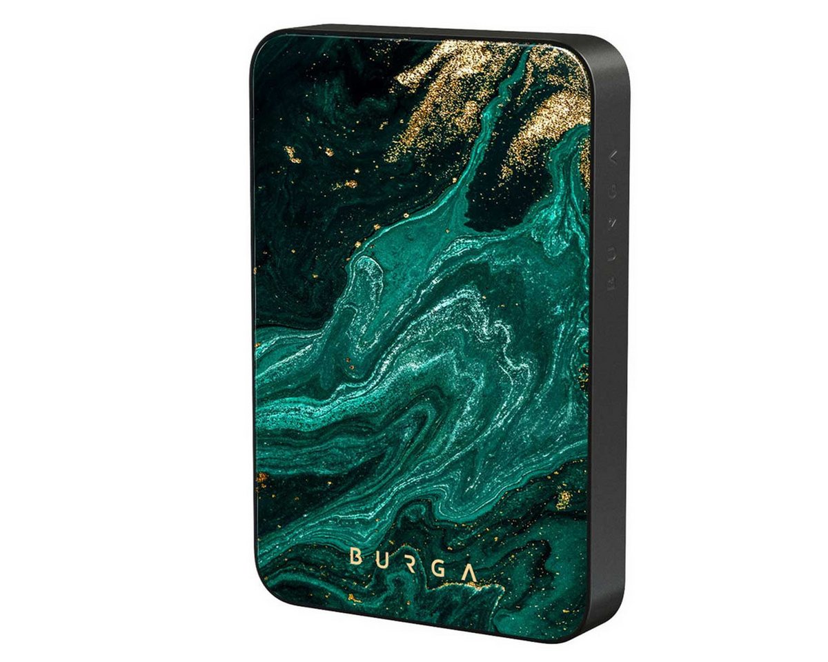 BURGA Burga Magnetische Powerbank 5.000 mAh - MagSafe und Qi2 - Emerald Pool Powerbank (1 St)