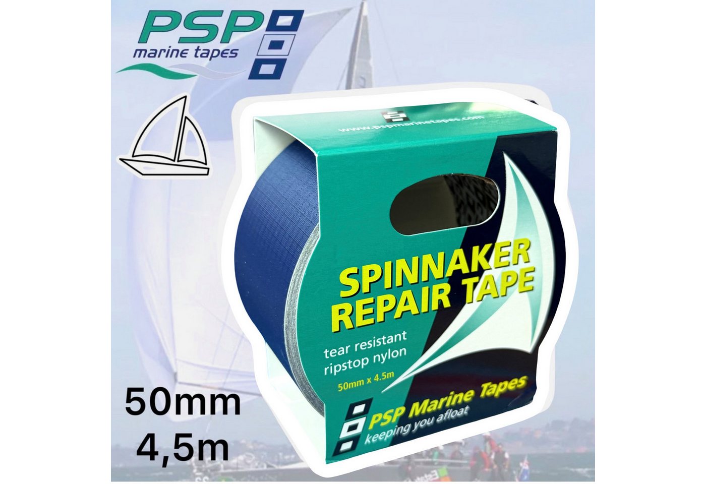 PSP Marine Tapes Motorboot PSP Segelboot Marine Ripstop Spinnaker Tape Segel Reparatur Klebeband