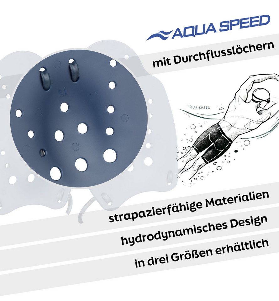 Aqua Speed Schwimmhilfe HAND PADDLE Trainingsgerät – Für Triathlon & Technik – Gr. M (Techniktraining im Schwimmen – Für Schule & Leistungssport) Bild 5