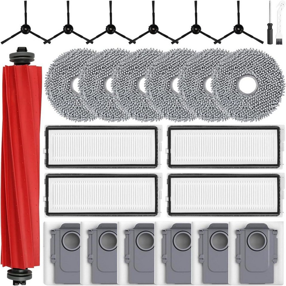 FELIXLEO Staubsaugerdüsen-Set Zubehör für Roborock Qrevo S/Pro/Plus, Hauptbürste & Staubbeutel Set, (1-tlg) Bild 4