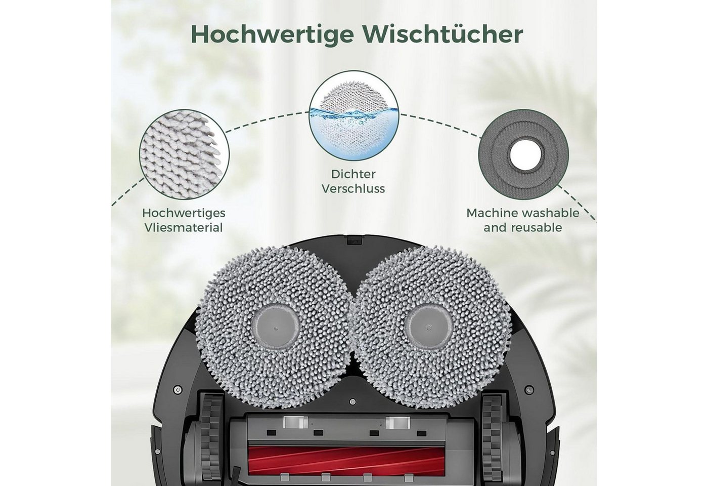 FELIXLEO Staubsaugerdüsen-Set Zubehör für Roborock Qrevo S/Pro/Plus, Hauptbürste & Staubbeutel Set, (1-tlg) Bild 5