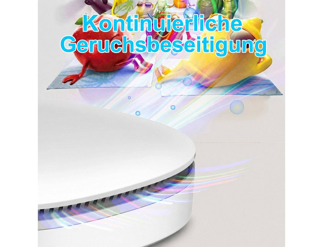 Tekoo Luftreiniger Ozon-Luftreiniger & Geruchsentferner für Auto und Kühlschrank, USB, für 5 m² Räume, Ozon-Technologie, Tragbar, Kompakt