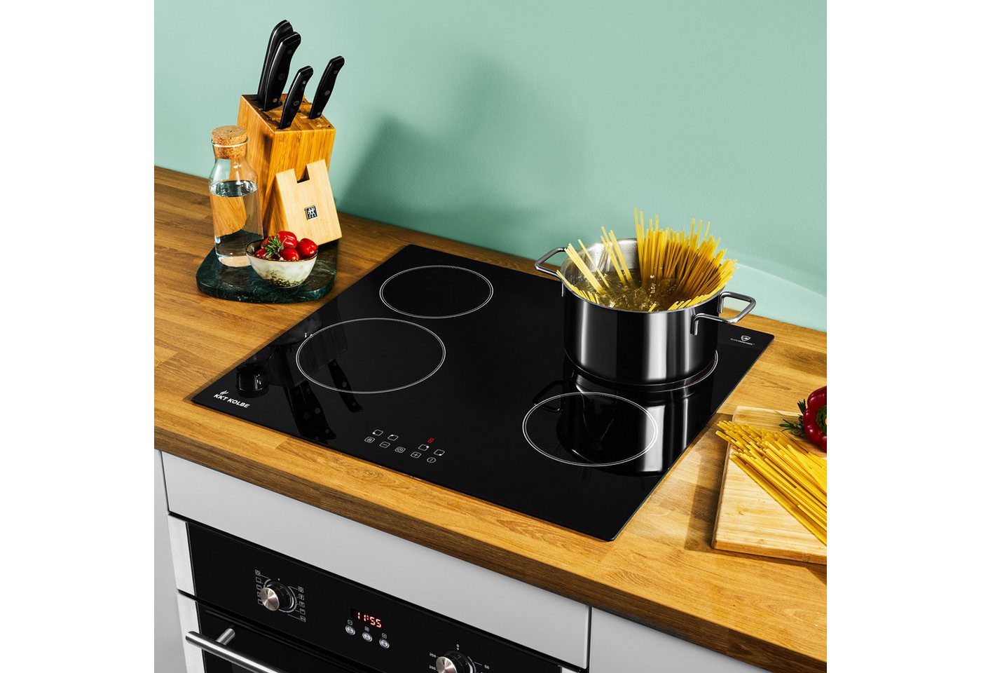 KKT KOLBE Backofen-Set Backofen und Kochfeld SET8805CH5900RL, Herdset / Heißluft / Einbauherd / Einbaubackofen / Dualzone Bild 2