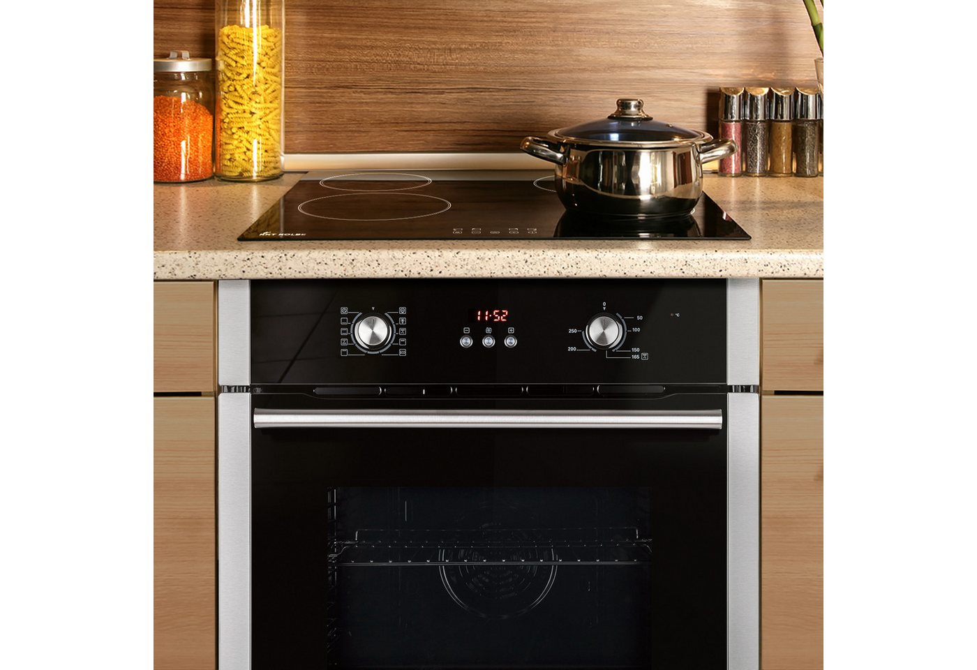 KKT KOLBE Backofen-Set Backofen und Kochfeld SET8805CH5900RL, Herdset / Heißluft / Einbauherd / Einbaubackofen / Dualzone Bild 4