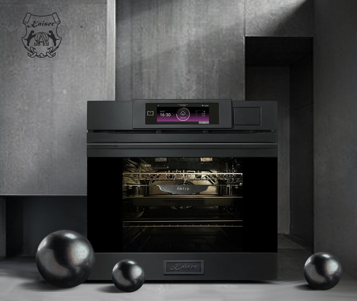 Kaiser Küchengeräte Backofen-Set Herd Set Autark Einbaubackofen XXL Multi 37,Multifunktions-Elektro-Dampfbackofen mit Dampfreinigung, 60 cm+Induktionskochfeld 60 cm +Grillplatte EH 6341+KCT 6140 FI+Grillplatte.., mit 1-fach-Teleskopauszug Bild 2