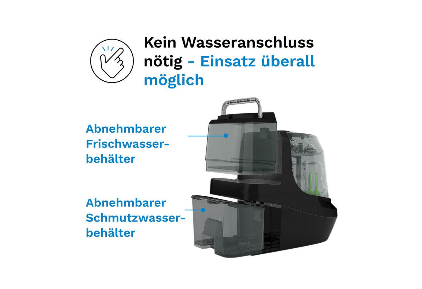 Baby Brezza Wassersterilisiergerät Bottle Washer Pro mit Strohhalm-Reinigungs-Einsatz, All in One - Waschen, Sterilisieren, Trocknen Bild 3