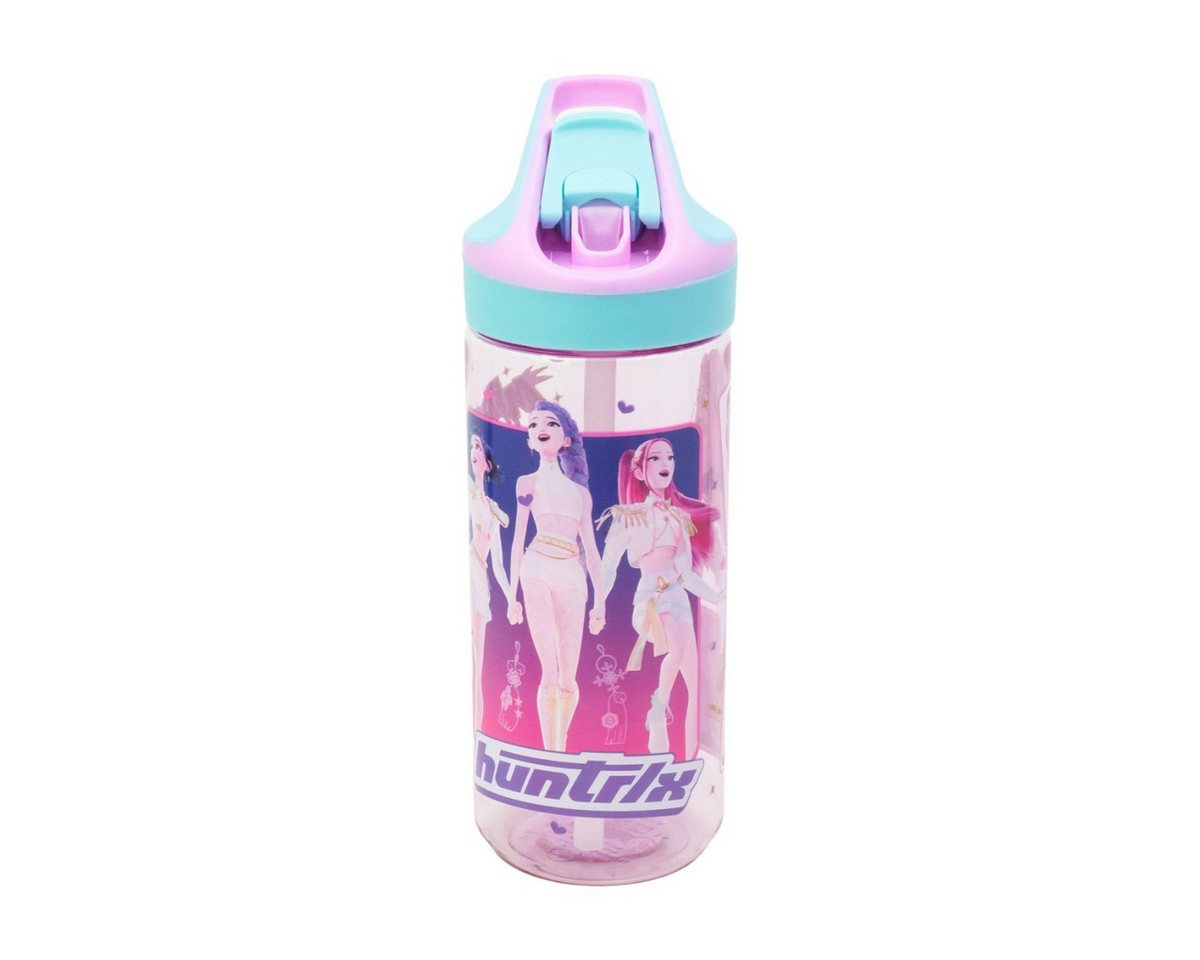 K-Pop Demon Hunters Trinkflasche 620 ml Kinderflasche mit Druckknopfverschluss und Trinköffnung