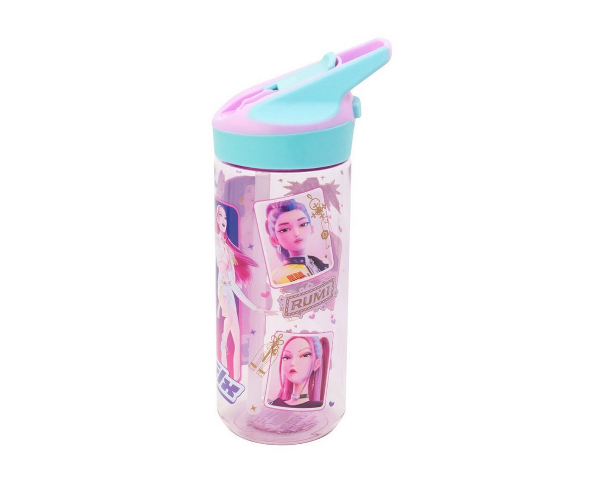 K-Pop Demon Hunters Trinkflasche 620 ml Kinderflasche mit Druckknopfverschluss und Trinköffnung Bild 2