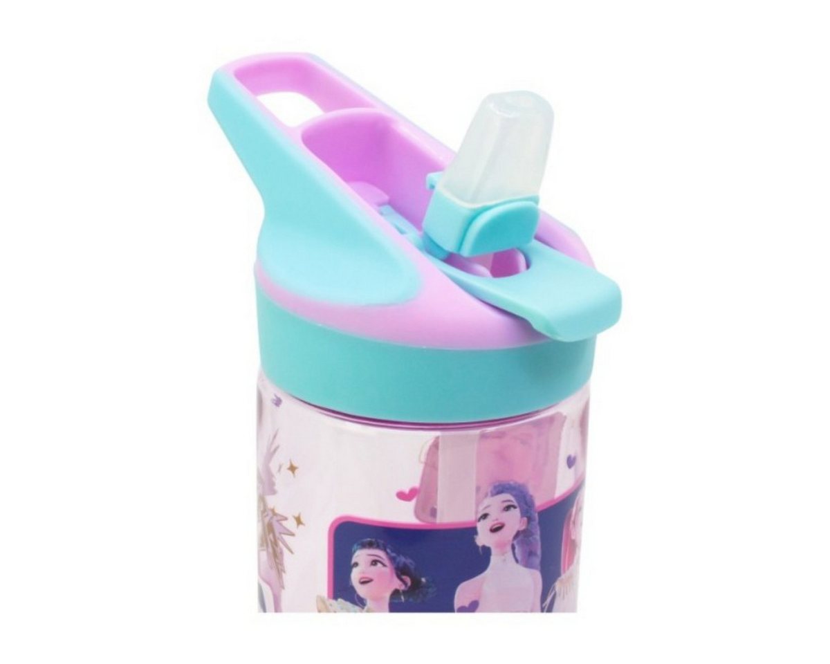 K-Pop Demon Hunters Trinkflasche 620 ml Kinderflasche mit Druckknopfverschluss und Trinköffnung Bild 3
