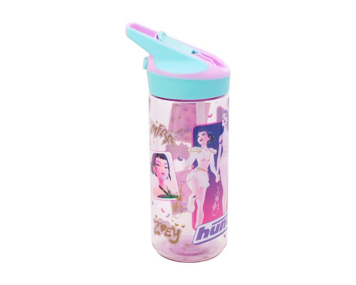 K-Pop Demon Hunters Trinkflasche 620 ml Kinderflasche mit Druckknopfverschluss und Trinköffnung Bild 4