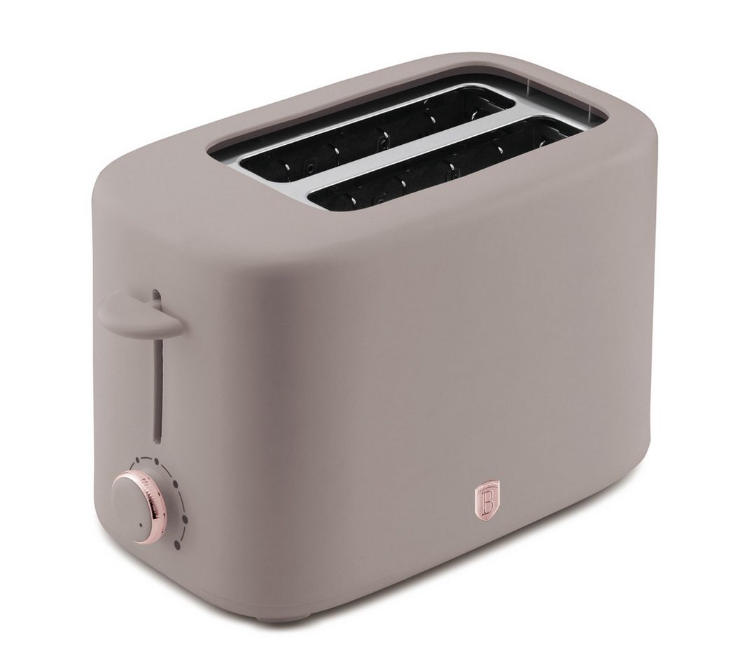 BerlingerHaus Toaster Creme-Matt, 2 kurze Schlitze, für 2 Scheiben, 750 W, extra breite Schlitze, 6 Bräunungsstufen, Staubschutzdeckel