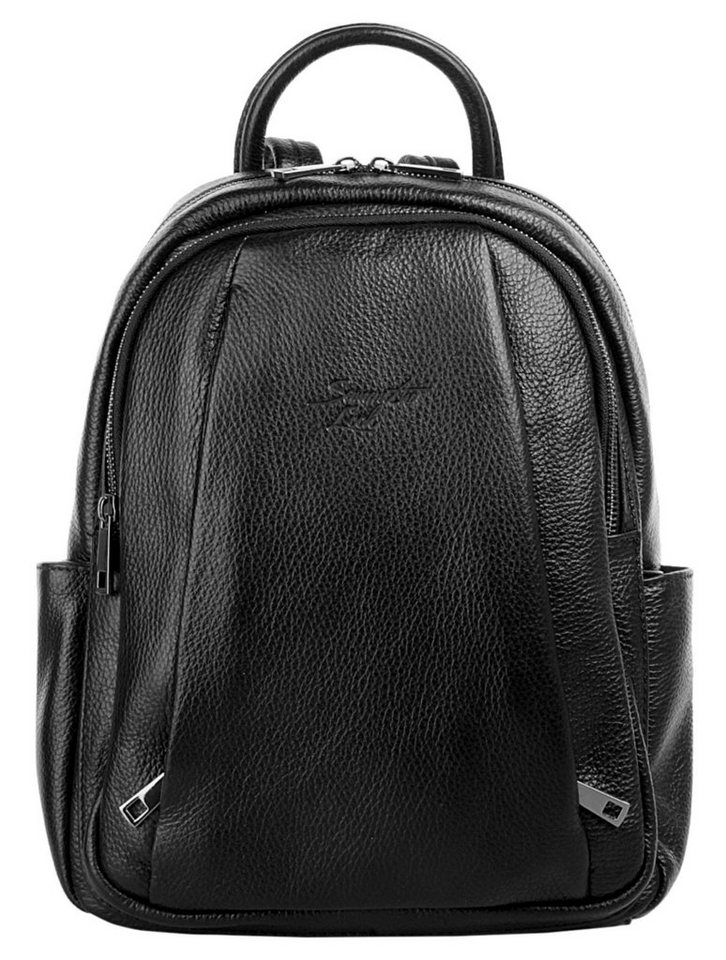 Samantha Look Cityrucksack SAMANTHA LOOK Damen Rucksack echt Leder, Made in Italy, echt Leder, Made in Italy