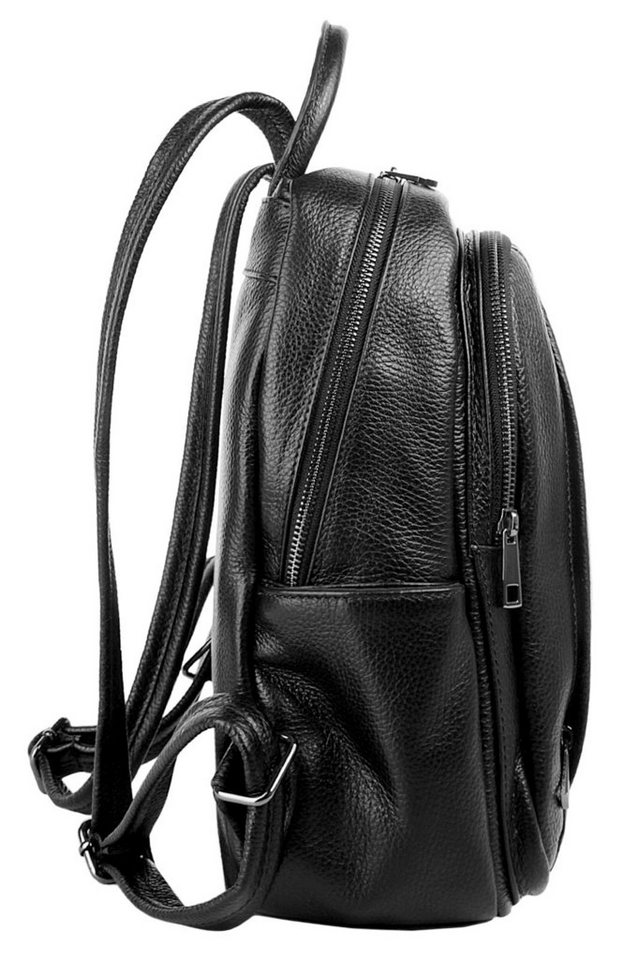 Samantha Look Cityrucksack SAMANTHA LOOK Damen Rucksack echt Leder, Made in Italy, echt Leder, Made in Italy Bild 5