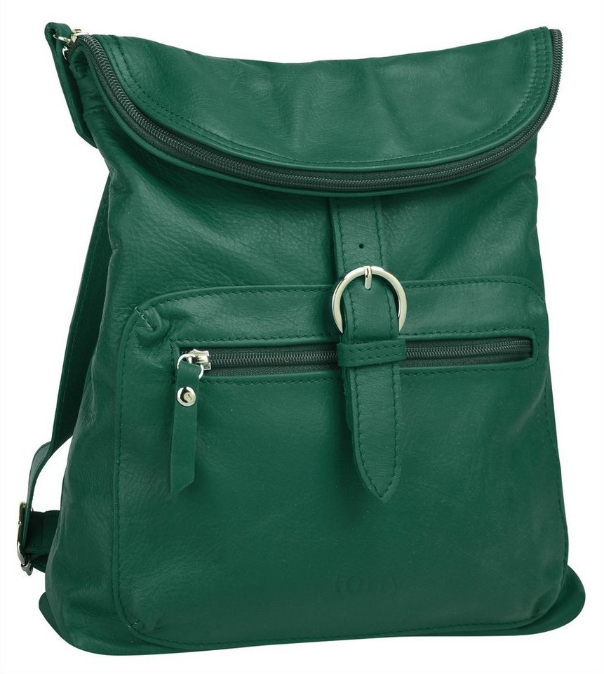 forty° Cityrucksack FORTY° Damen Rucksack echt Leder, Made in Italy, echt Leder, Made in Italy Bild 5