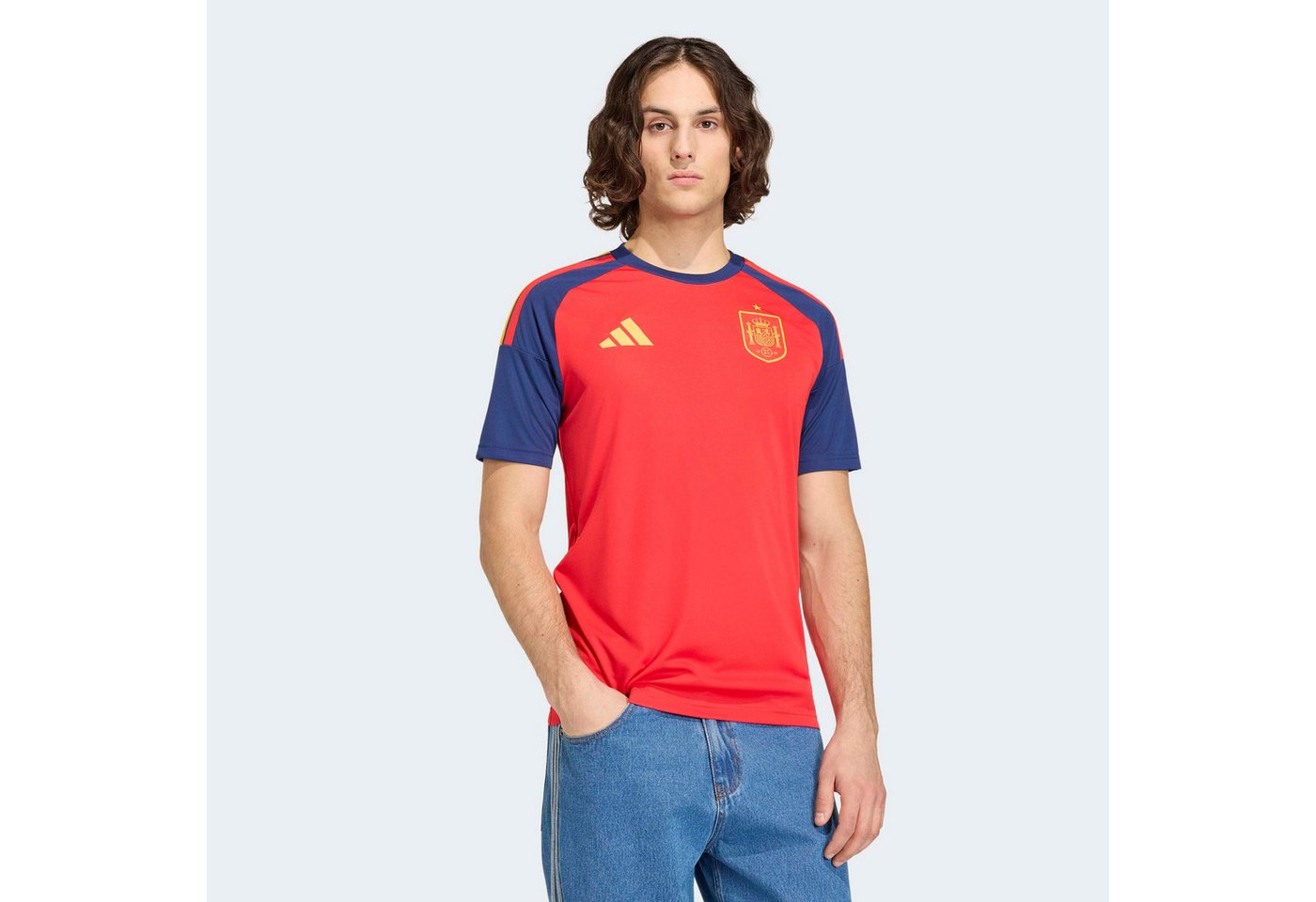 adidas Performance Fußballtrikot SPANIEN 26 FAN HEIMTRIKOT für Erwachsene, ohne Verschluss, mit Rundhalsausschnitt, aus Polyester