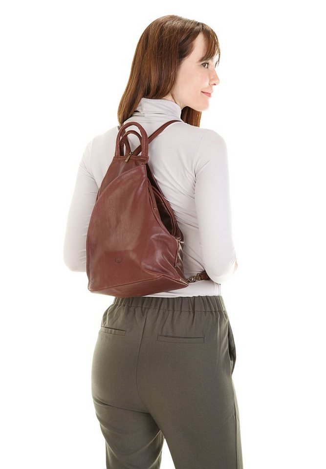 Piké Cityrucksack PIKÉ Damen Rucksack echt Leder, Made in Italy, echt Leder, Made in Italy Bild 2