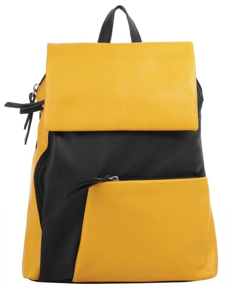 Cluty Cityrucksack CLUTY Damen City-Rucksack echt Leder, Made in Italy, echt Leder, Made in Italy