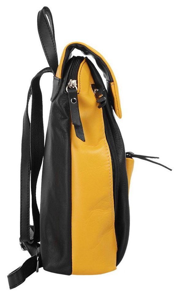 Cluty Cityrucksack CLUTY Damen City-Rucksack echt Leder, Made in Italy, echt Leder, Made in Italy Bild 4