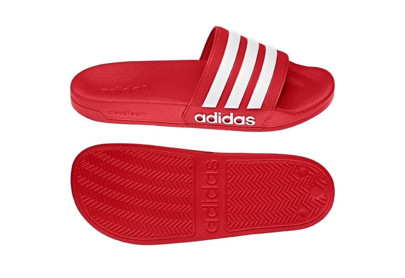 adidas Sportswear ADILETTE SHOWER ROT / WEIß Badeschuh Bild 4