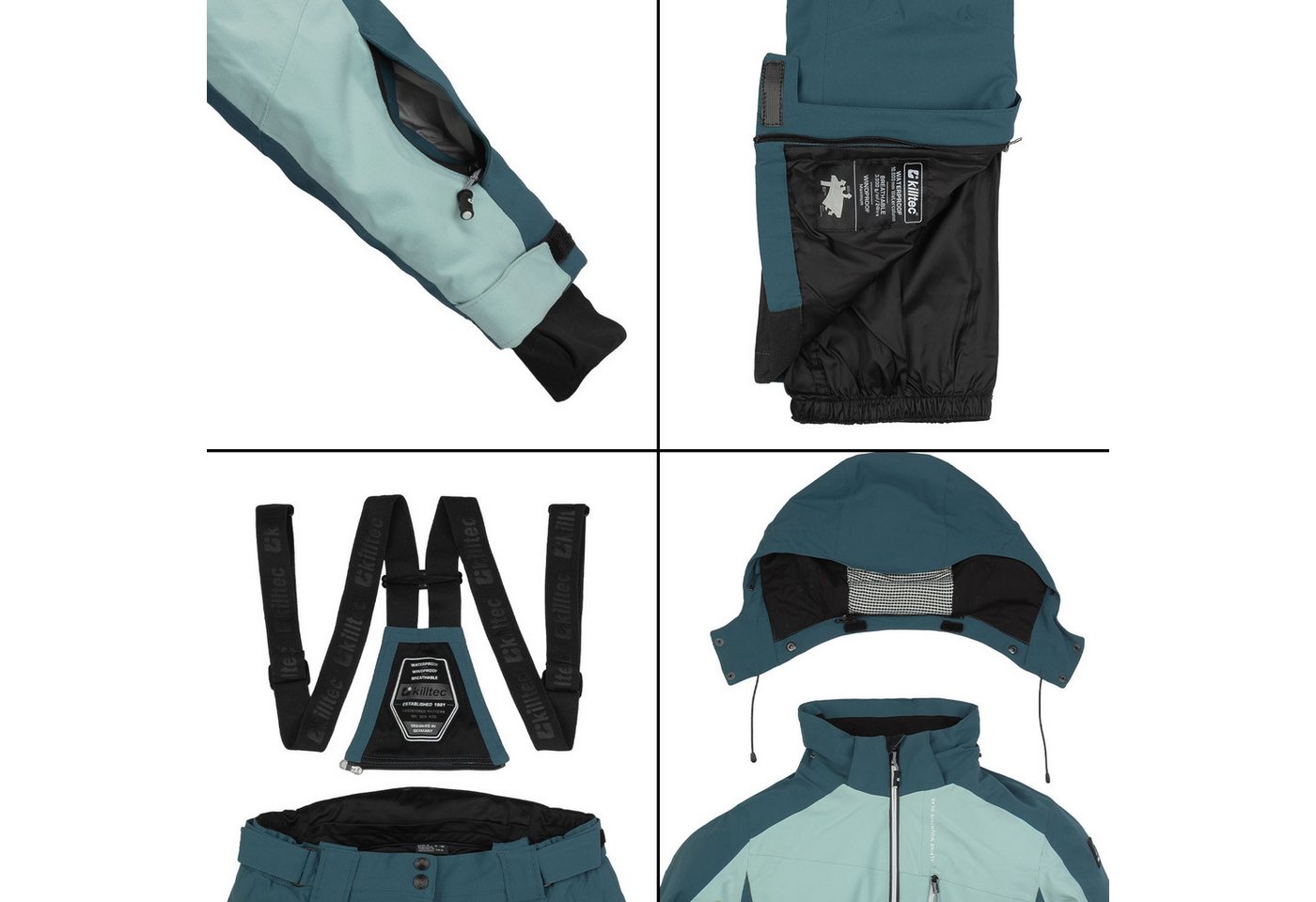 Killtec Skianzug Damen Winterjacke + Skihose (2-tlg), wasserdicht verschweißte Nähte - atmungsaktiver Stoff Bild 4