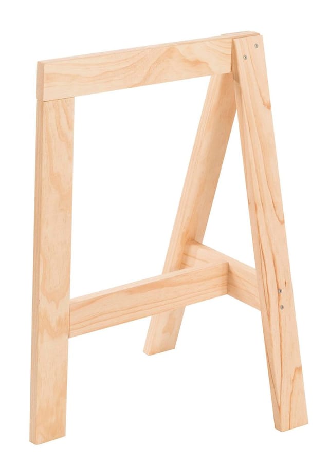 Astigarraga Kit Line Unterstellbock Holzbock "Glam", Tischbein aus Massivholz, 400 kg max. Belastbarkeit, Tischbock mit drei Beinen für hohe Stabilität auf engem Raum