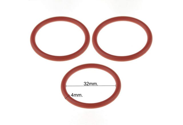 Piebert Dichtungsring 3x O-Ring Innen 32mm rot für Philips, Saeco Brühgruppen
