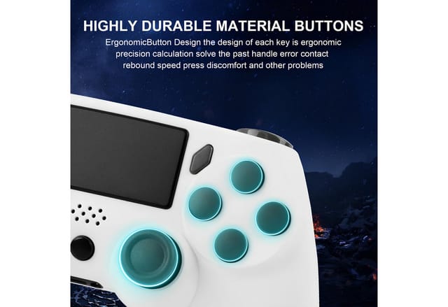 Athlix Gamepad Kabellos für PS4 PS3 PC, 6-Achsen Gyroskop Joystick Wireless Controller (8 Std. Akkulaufzeit, USB & Bluetooth, integriertes Touchpad)