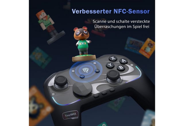 ANYSUN Switch 2 Controller mit Wake-up, TMR Joystick, Gaming-Controller (In-Game Chat,mechanische Tasten,6-Axis Motion, NFC Funktion, Switch 2Pro Controller mit austauschbar D-Pad&Magnetische Frontplatten)