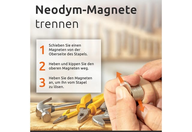 ECENCE Magnet 20x Neodym Magnete rund 15x2mm - - Extrem Stark (20-St)
