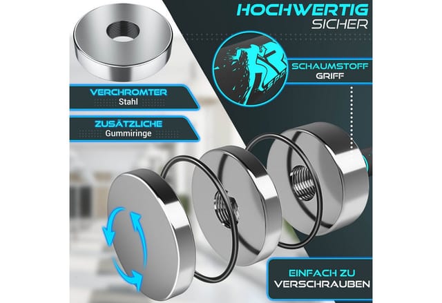 RE:SPORT Hantel RE:SPORT® 2er Hanteln Set aus massivem Stahl 2,5/5/7,5/10 kg, Hantel, (Kurzhanteln Home Gym, Krafttraining & Muskelaufbau, Fitness Kurzhantel mit Gewichten & Schaumstoffgriff), 2er Hanteln Set aus Stahl 2,5/5/7,5/10 kg Hantel