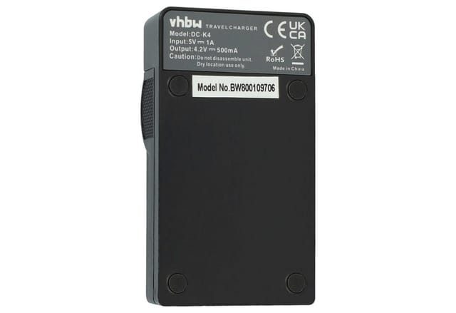 vhbw passend für Sony Cybershot DSC-W320, DSC-W330, DSC-W350, DSC-W380, Kamera-Ladegerät