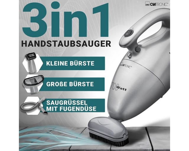 CLATRONIC Handstaubsauger HS 2631, Handstaubsauger mit 700 Watt & geringem Gewicht