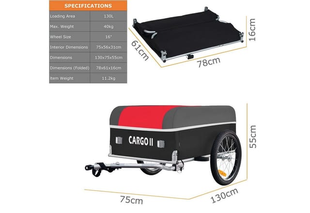 TIGGO Fahrradlastenanhänger TIGGO VS Cargo II Lastenanhänger Fahrradanhänger Transportanhänger