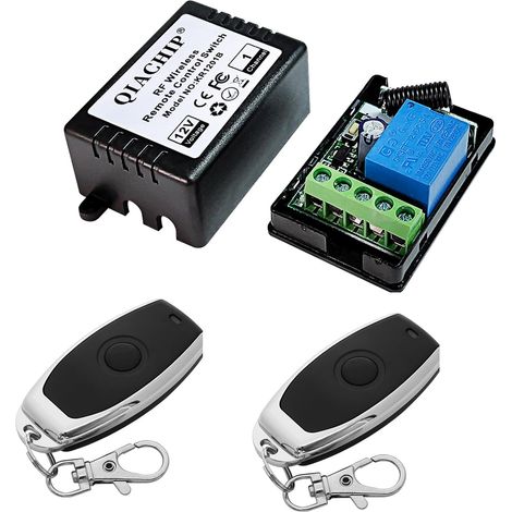 Funk-garagentorschalter (12 V Dc) Mit 433-mhz-fernbedienung, 1 Kanal, Funk-relais-empfängermodul Mit 2 Handsendern, Potenzialfreie Kontakte, Steuerung