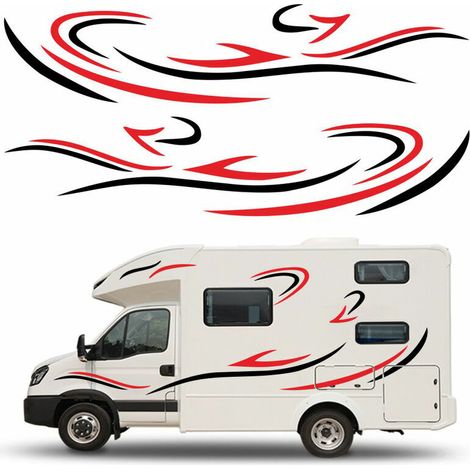 Selbstklebender Autoaufkleber, Lkw-seitenaufkleber Für Anhänger, Wohnmobile, Wohnwagen, Reisemobile, Rot