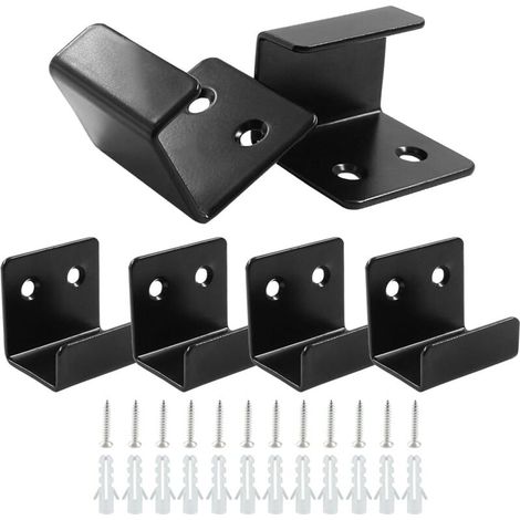 Set Mit 6 Edelstahl-wandhaken, 25 Mm Innenbreite, Stabile Haken Für Keramikfliesen (schwarz)