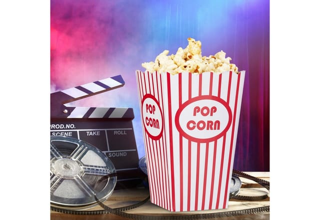 relaxdays Snackschale Popcorntüten 100er Set, Pappe