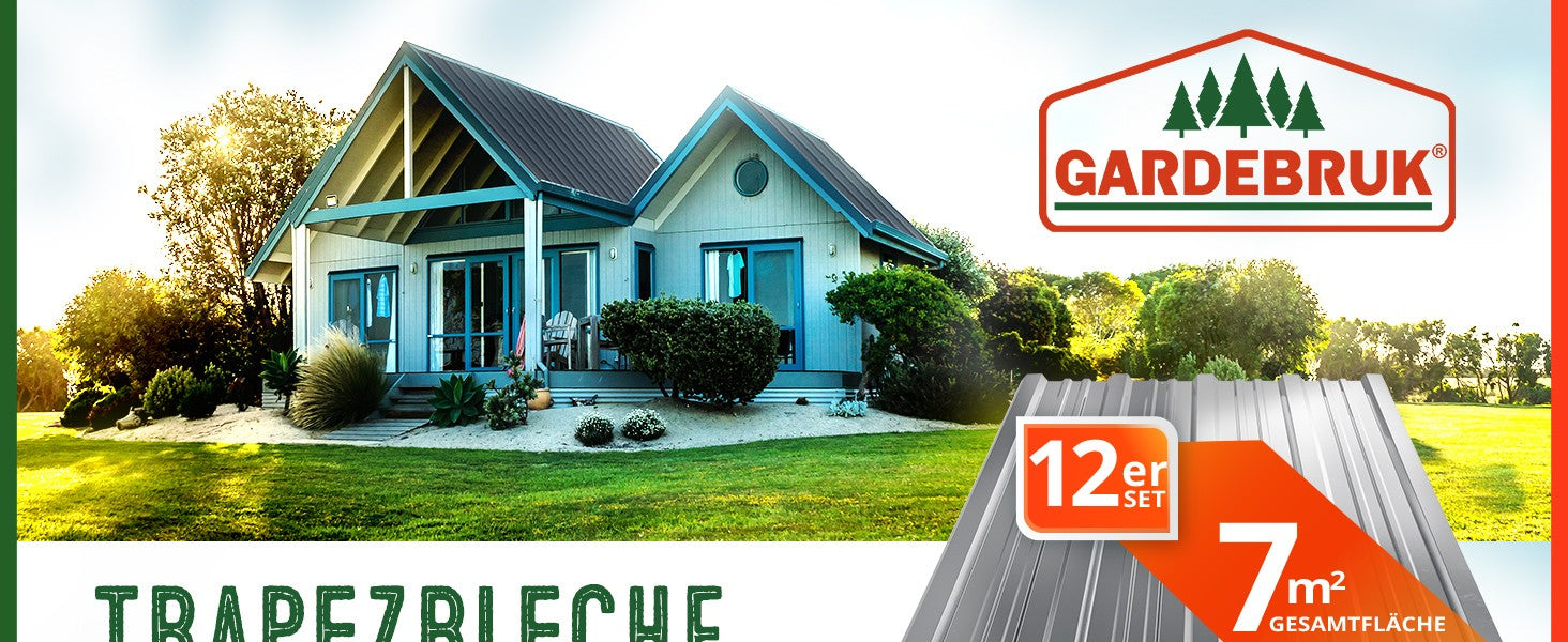 Wellblech-dachplatten, 12er-pack, 7 M², Anthrazit