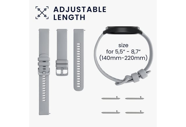 kwmobile 2x Uhrenarmband für Garmin Venu Sq Music / Sq Armband Smartwatch, 2-tlg., Fitnesstracker Band Set aus TPU Silikon - Ersatzarmband Smartwatch