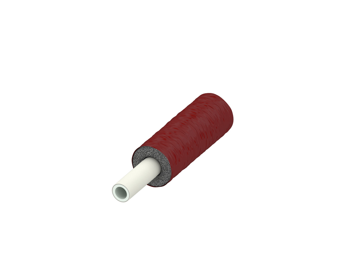 Teceflex Ms-verbundrohr 25 Mm / Rs 9 Mm Vorgedämmt, Rot, (r: 50 Meter), Je Meter