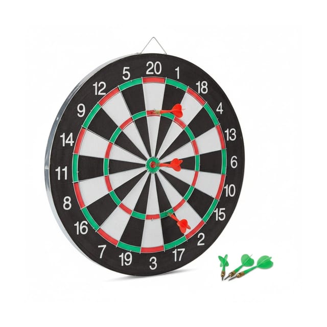 relaxdays Dartscheibe Board X2 mit Pfeile