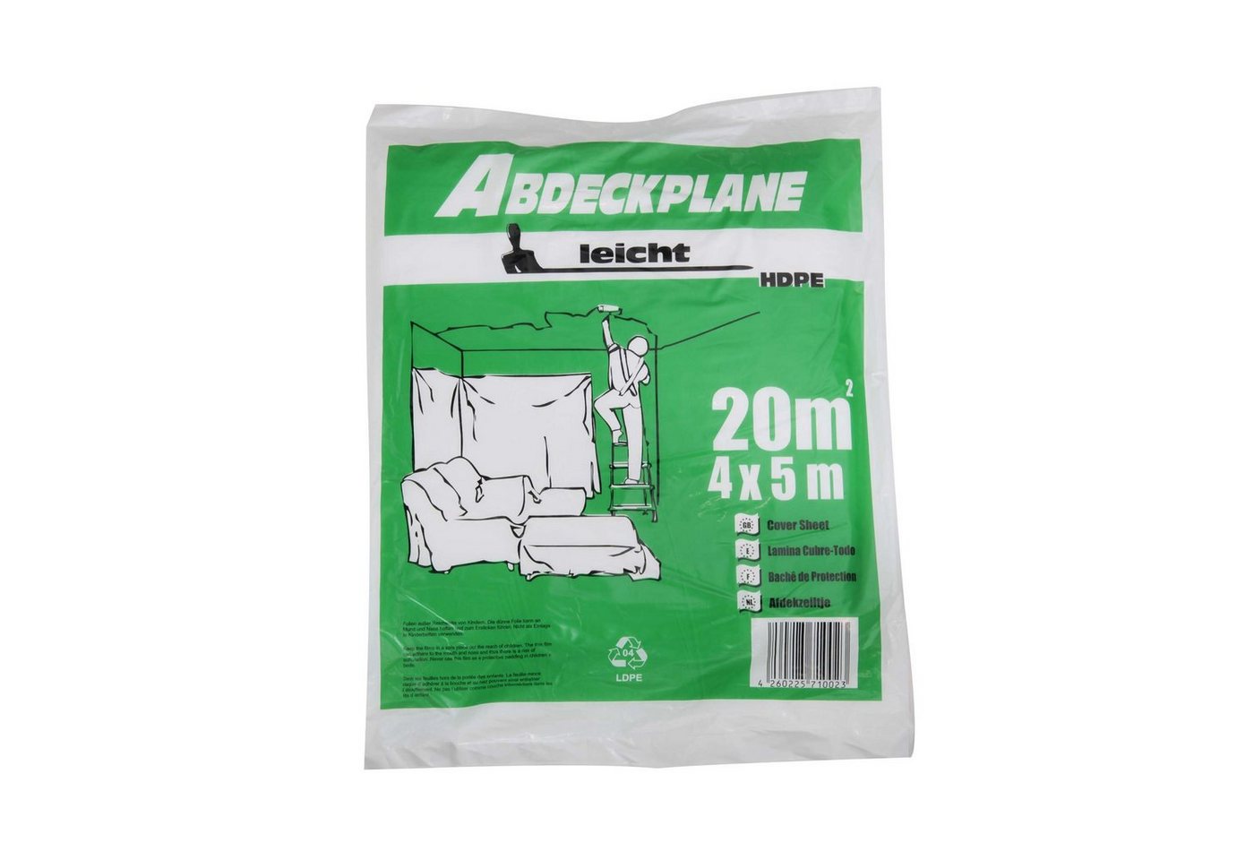 Scorprotect® Schutzfolie Abdeckplane Abdeckfolie HDPE 7 my „leicht“ 4 x 5 m Bild 4