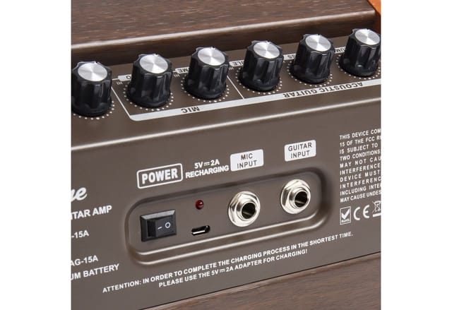 FAME Verstärker (Akustikgitarren Verstärker, Akkubetrieben, Bluetooth-Schnittstelle)
