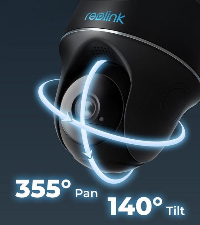 Reolink Überwachungskamera Argus PT Pro WLAN Akku 4MP (Außenbereich, 2,4/5GHz WLAN,355°/140° Schwenkbare, 2-Wege Audio, Smarte Erkennung)